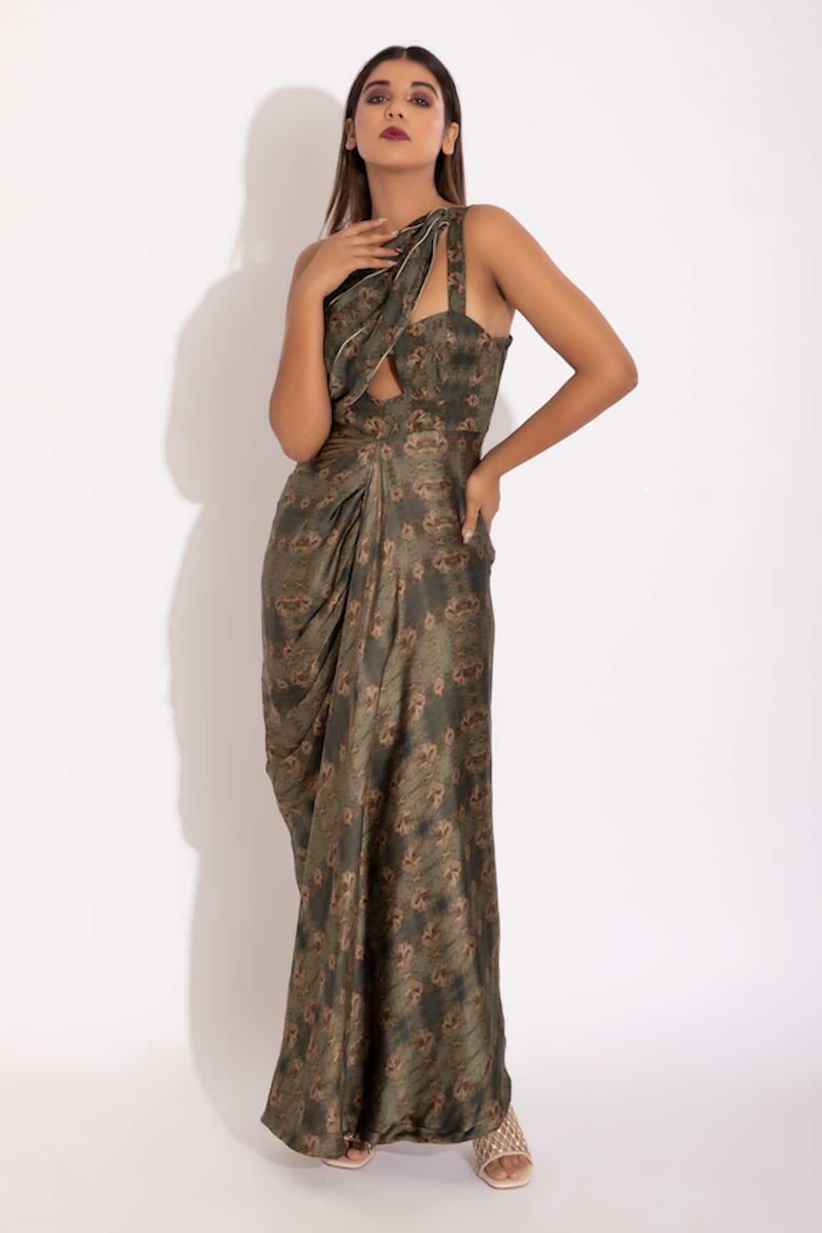 Studio Surbhi Digital Print Draped Saree Gown