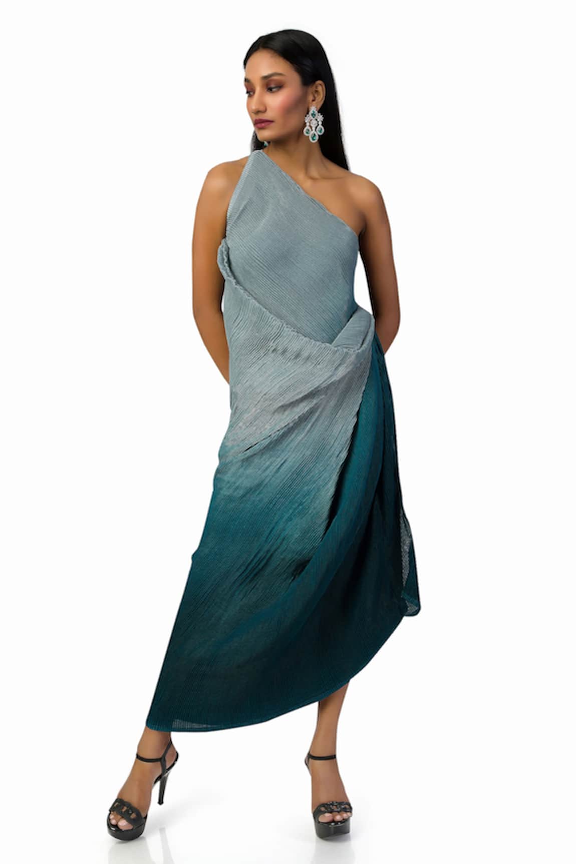 Meghna shah Textured Pattern Shaded Dress