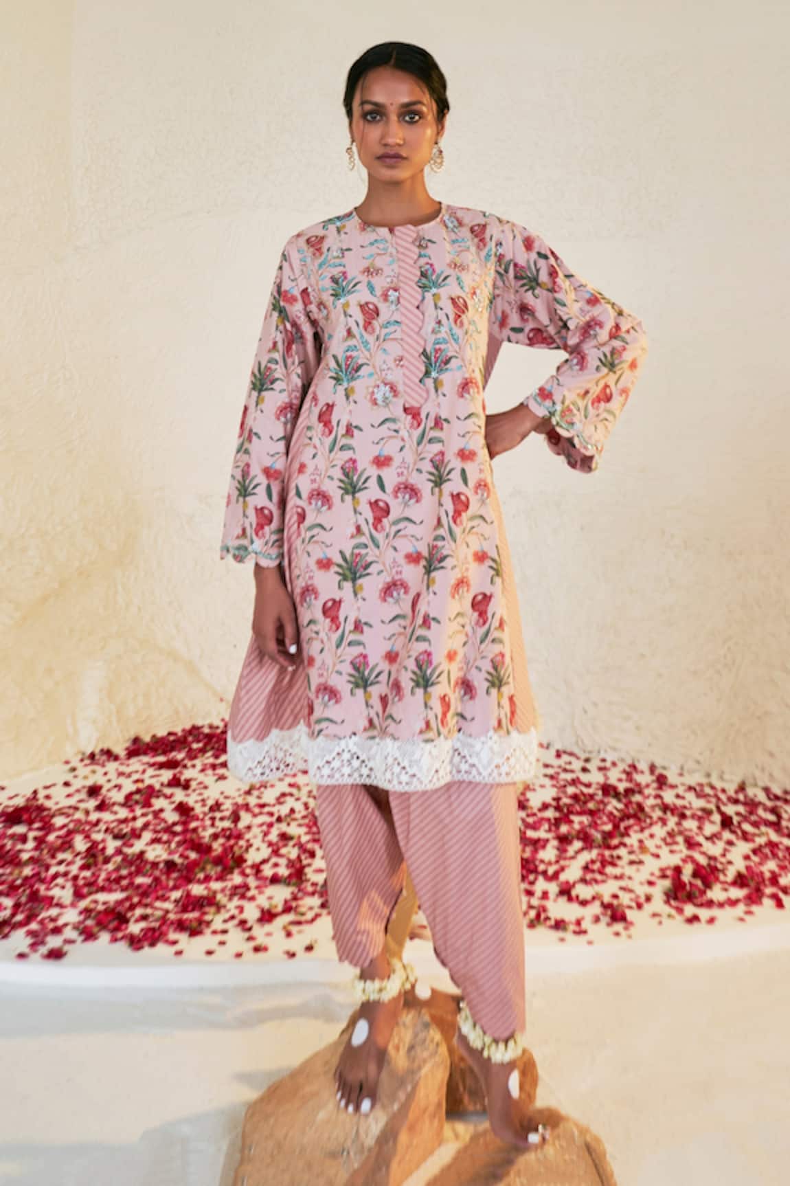 Sage Saga Mahgul Printed Kalidar Kurta