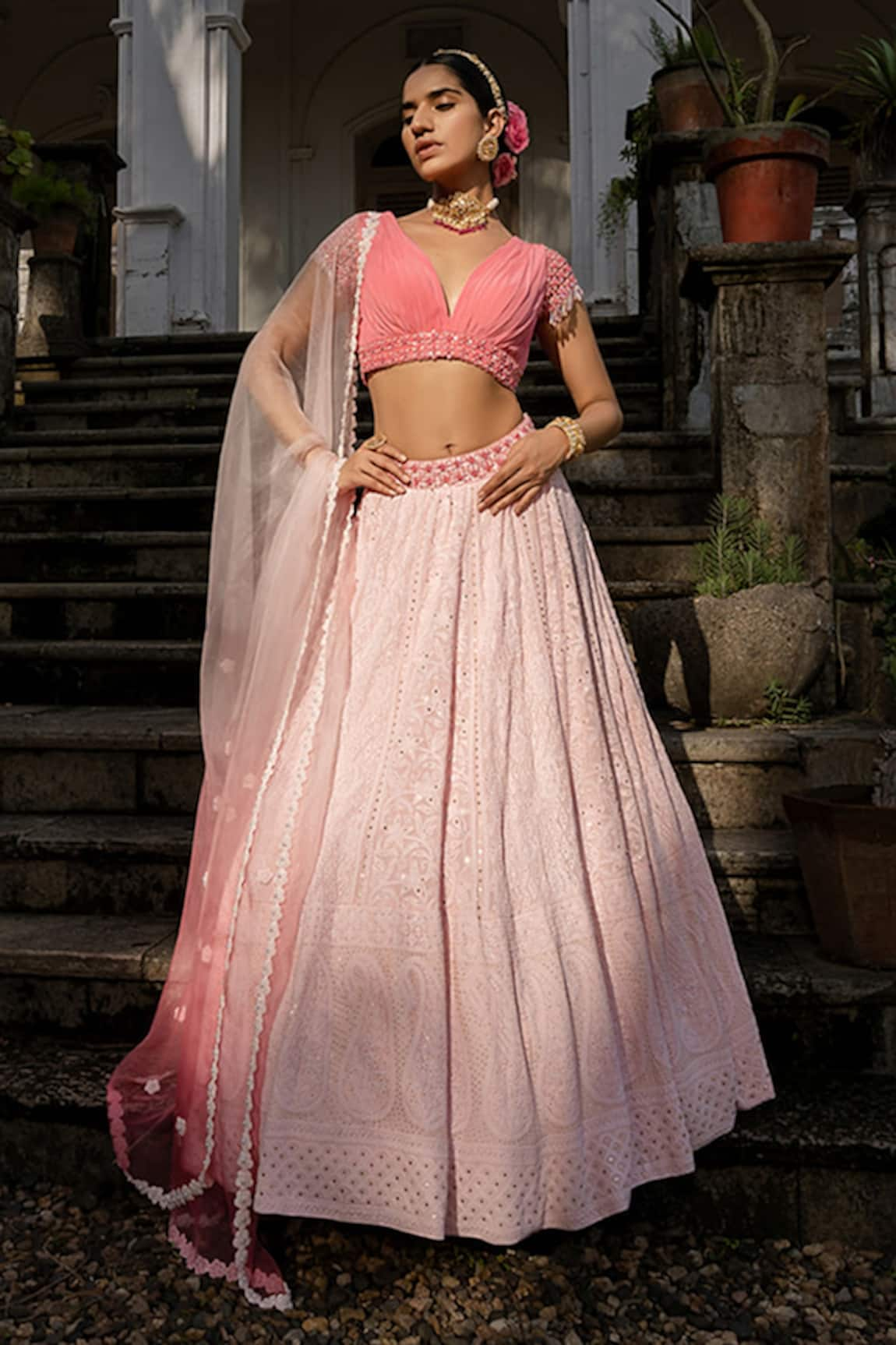 Amrin khan Chikankari Lehenga Set