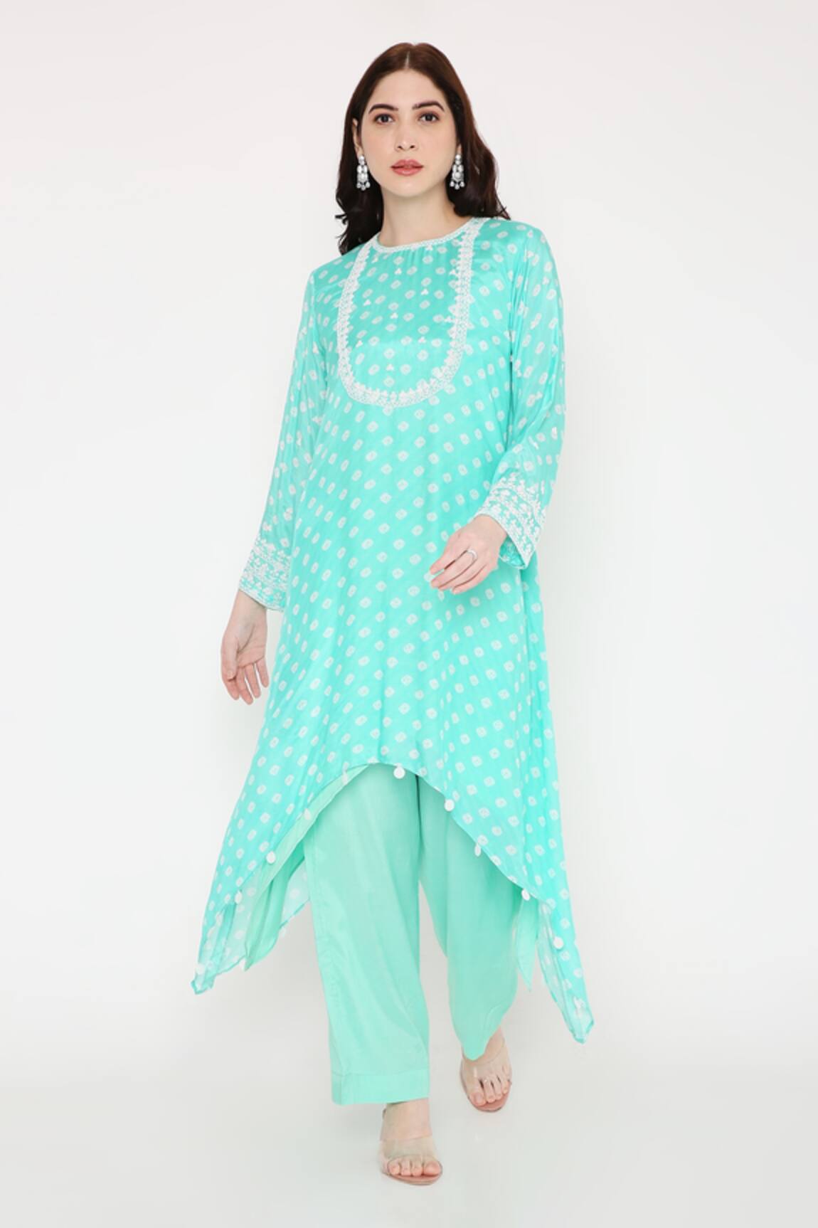 Bha Sha Kimy Bandhani Print Tunic & Pant Set