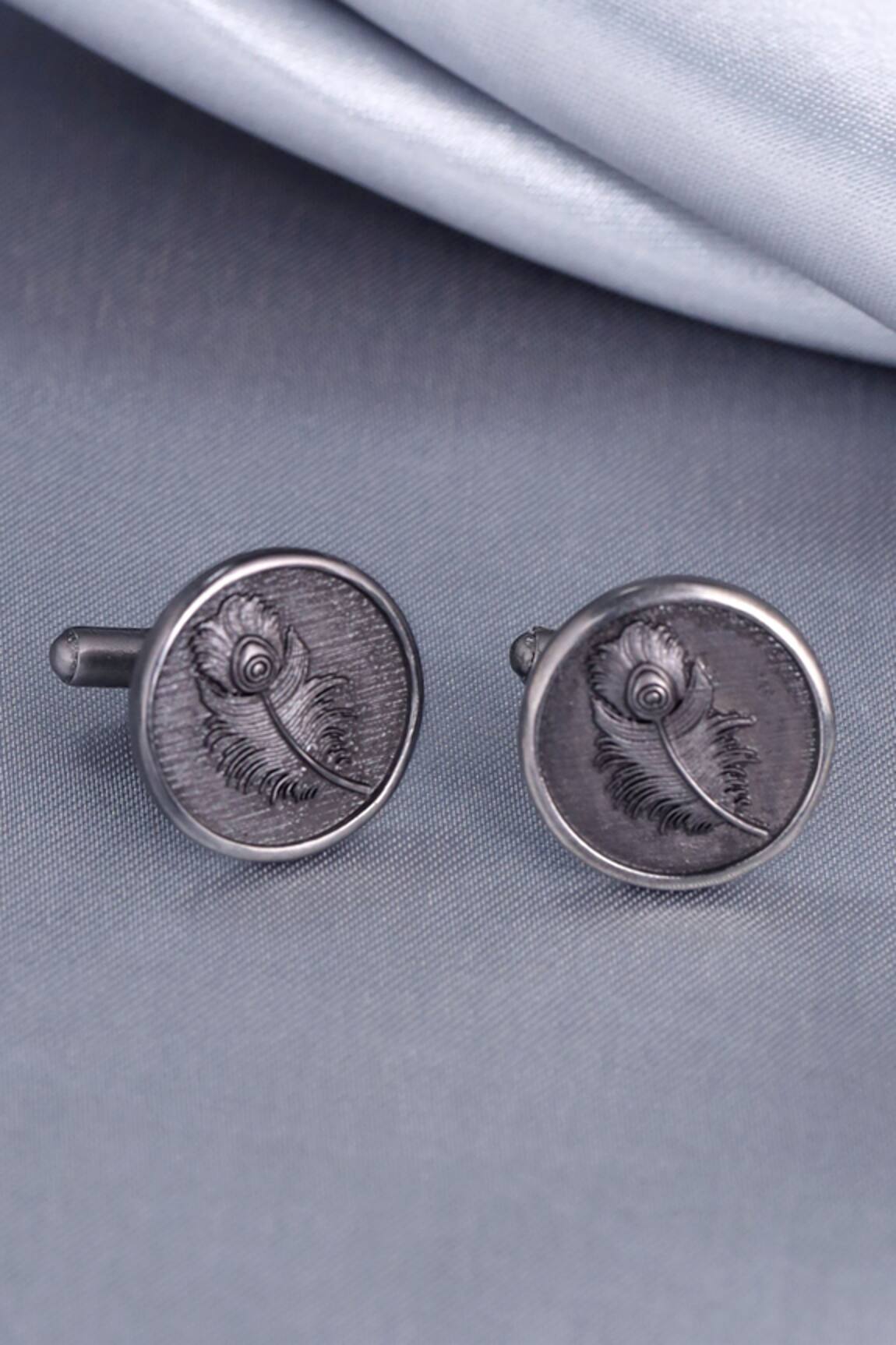 Cosa Nostraa Peacock Grace Brass Cufflinks