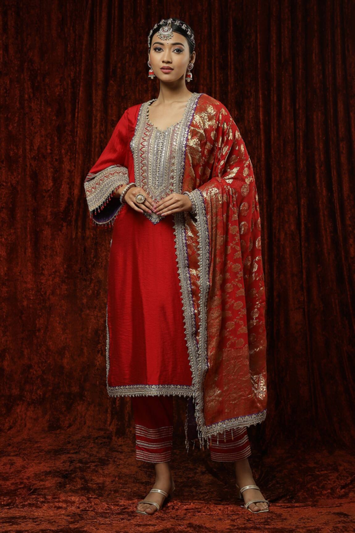 Shikhar Sharma Embroidered Kurta Pant Set