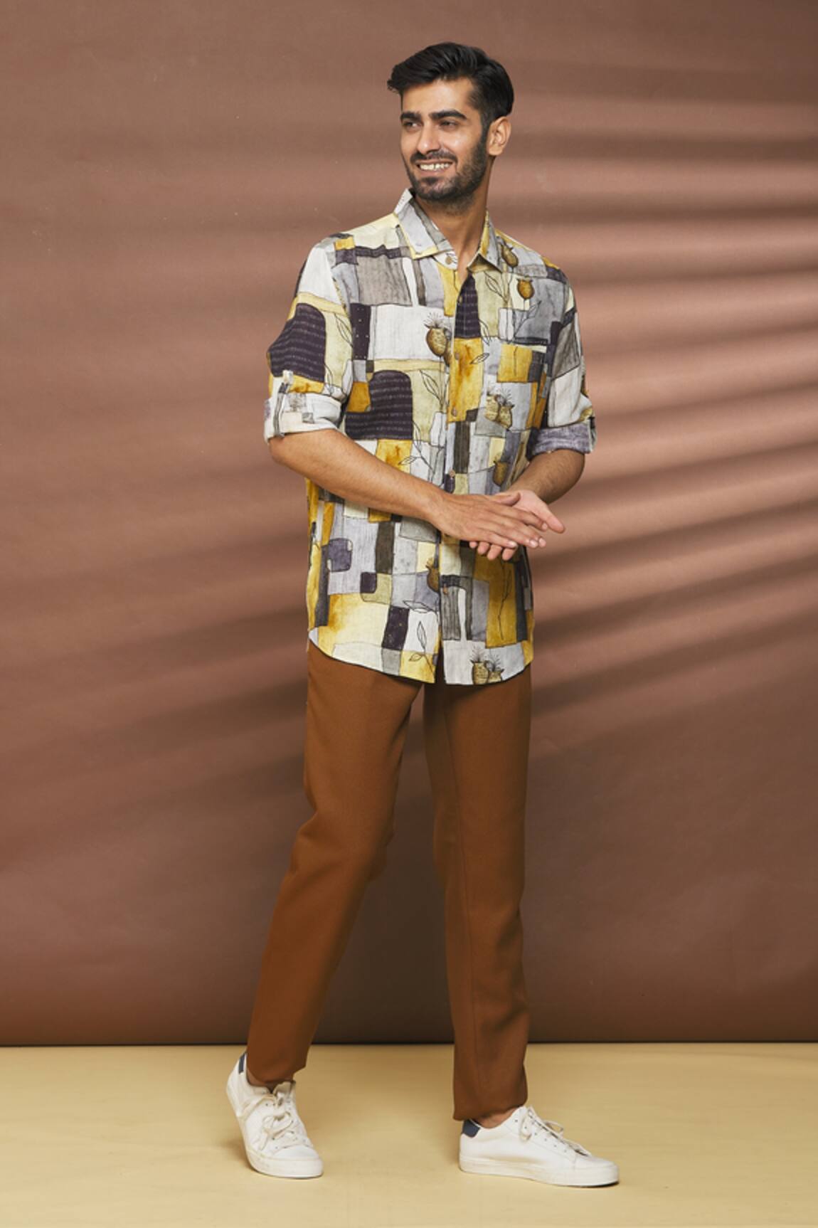 Linen Bloom Linen Vintage Print Shirt