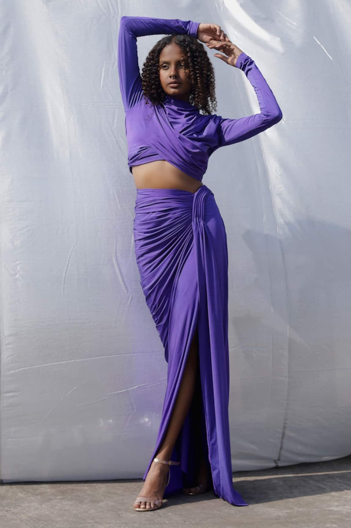 Zwaan High Neck Draped Top
