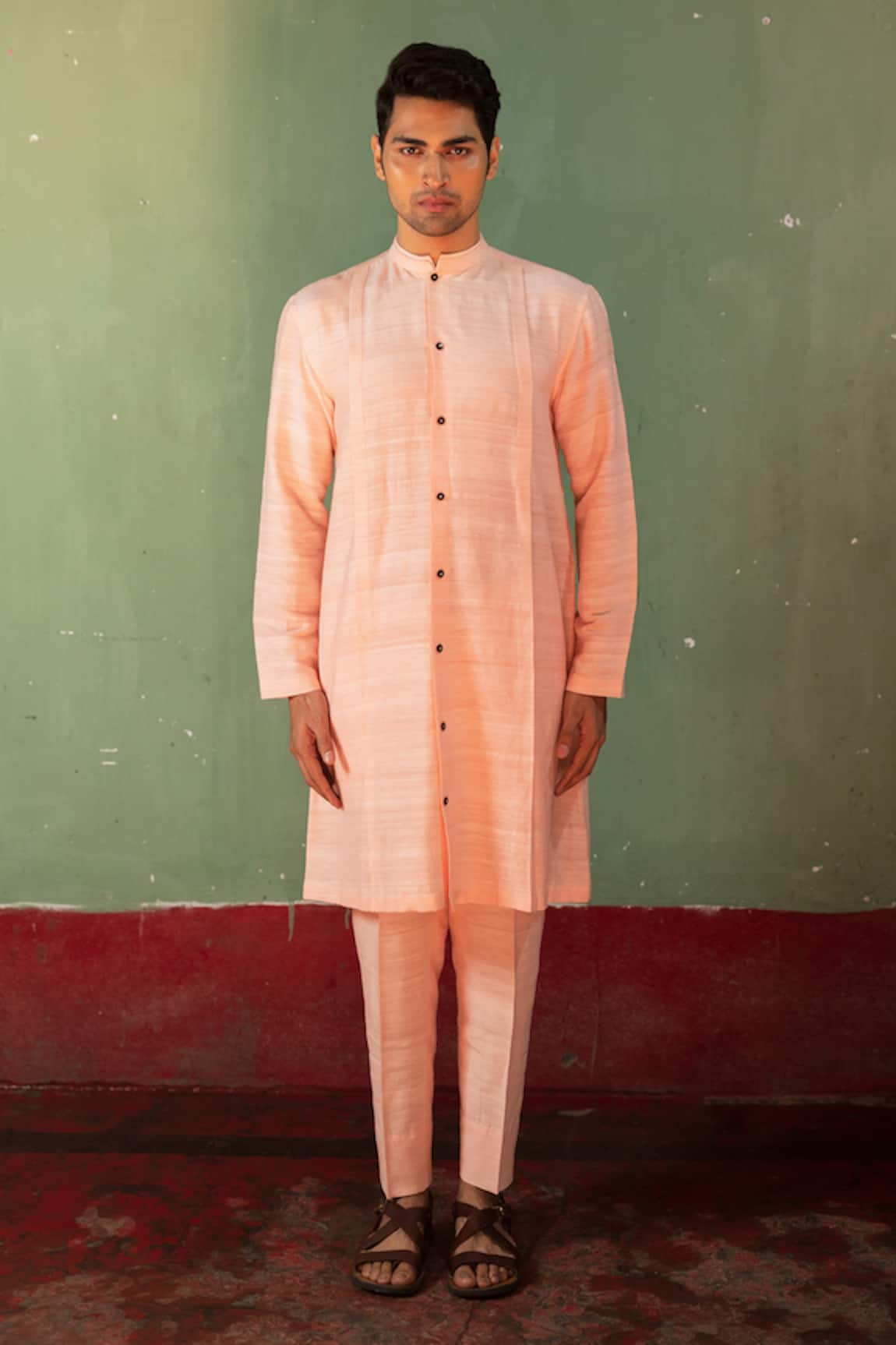 Artless Clouds And Roses Straight Kurta Set