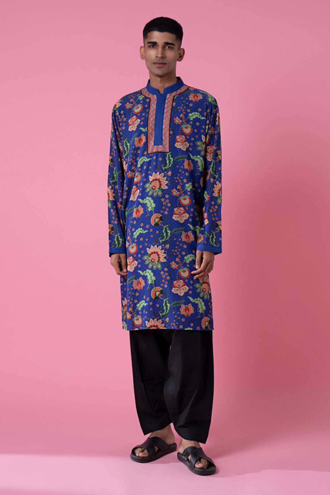 Siddhartha Bansal Wild Flower Print Kurta Set