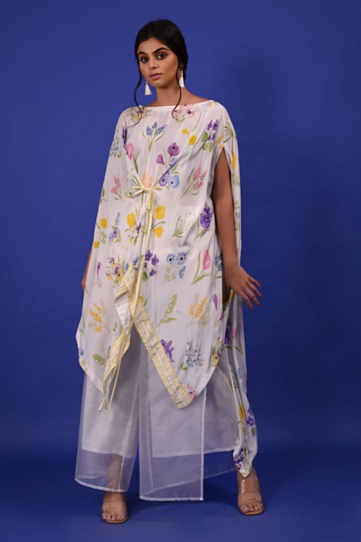 Rimi Nayak Floral Printed Cape Style Tunic