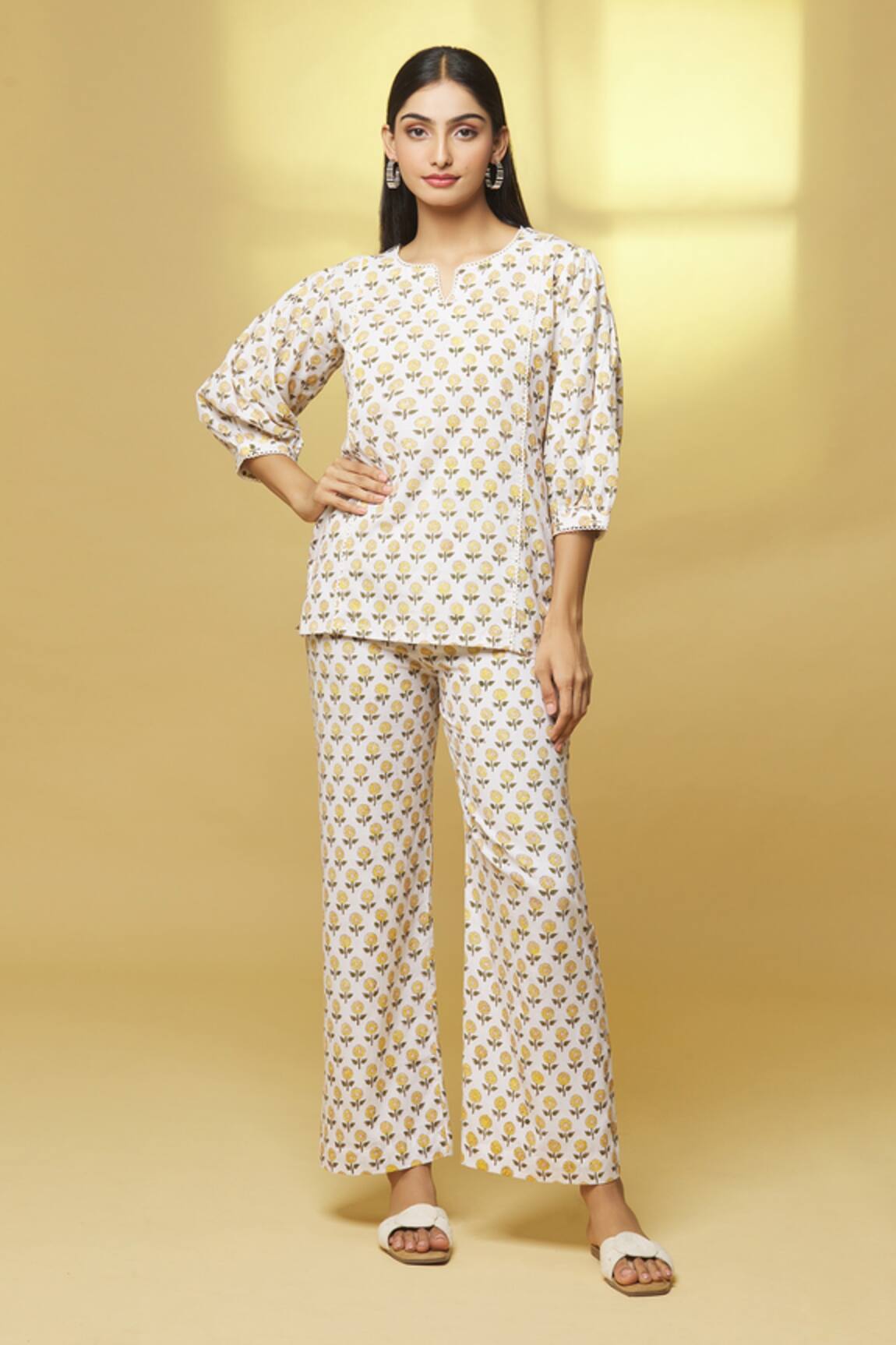 Kalakaari By Sagarika Floral Print Top & Pant Set