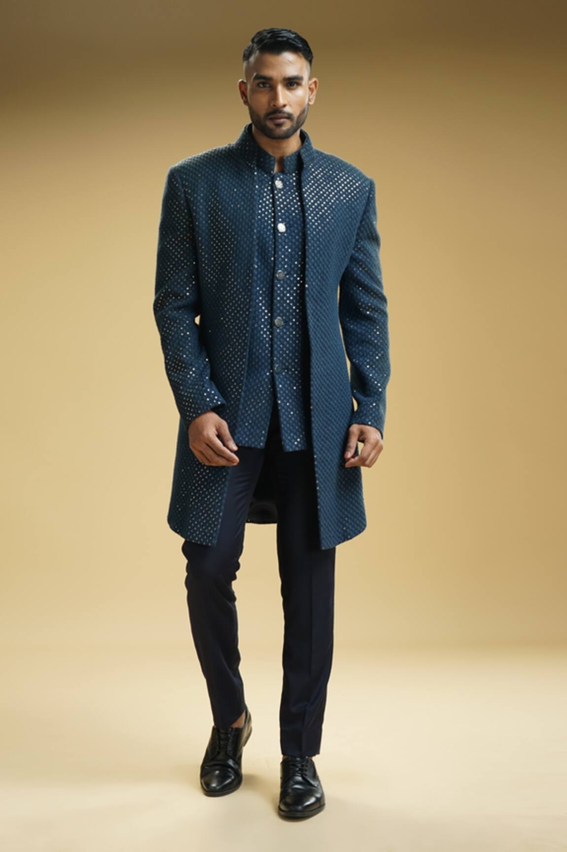 Kommal Sood Chikankari Embroidered Achkan Trouser Set