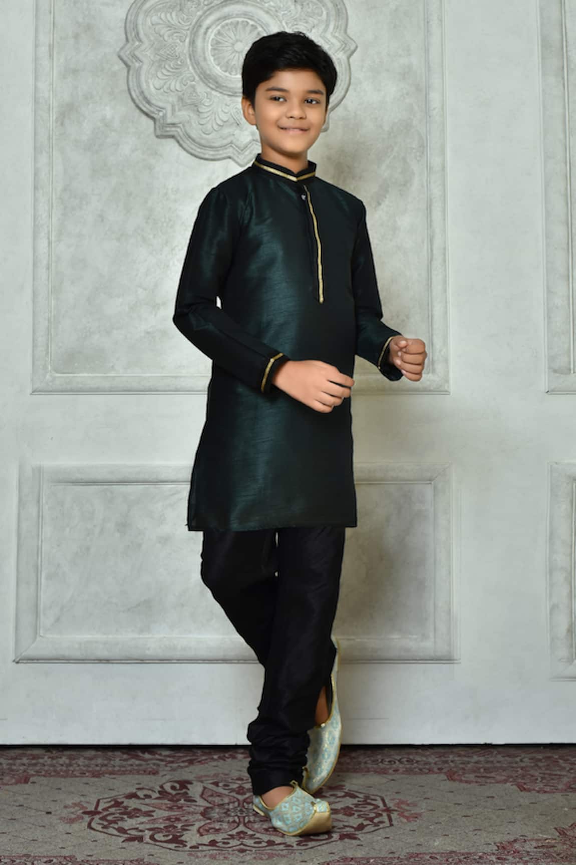 Petite Pomme Mandarin Collar Kurta 