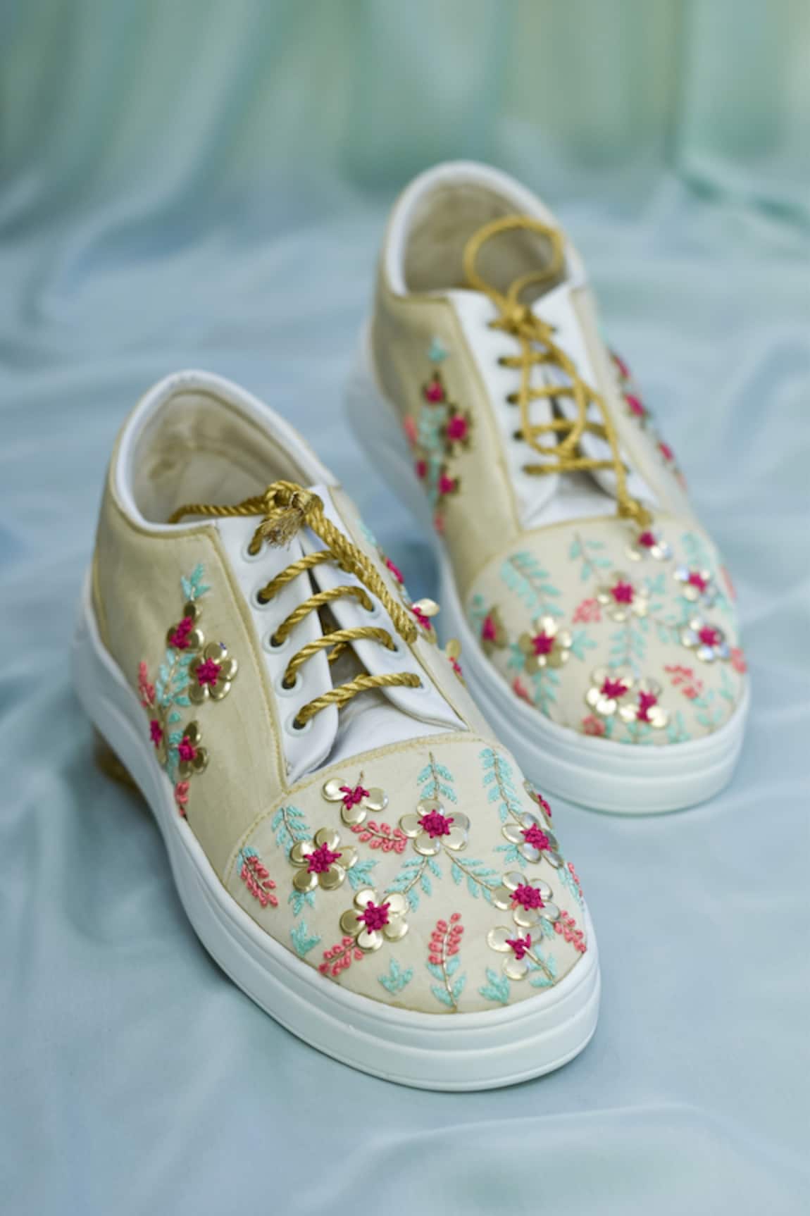 AROUND ALWAYS Astra Floral Embroidered Sneakers 