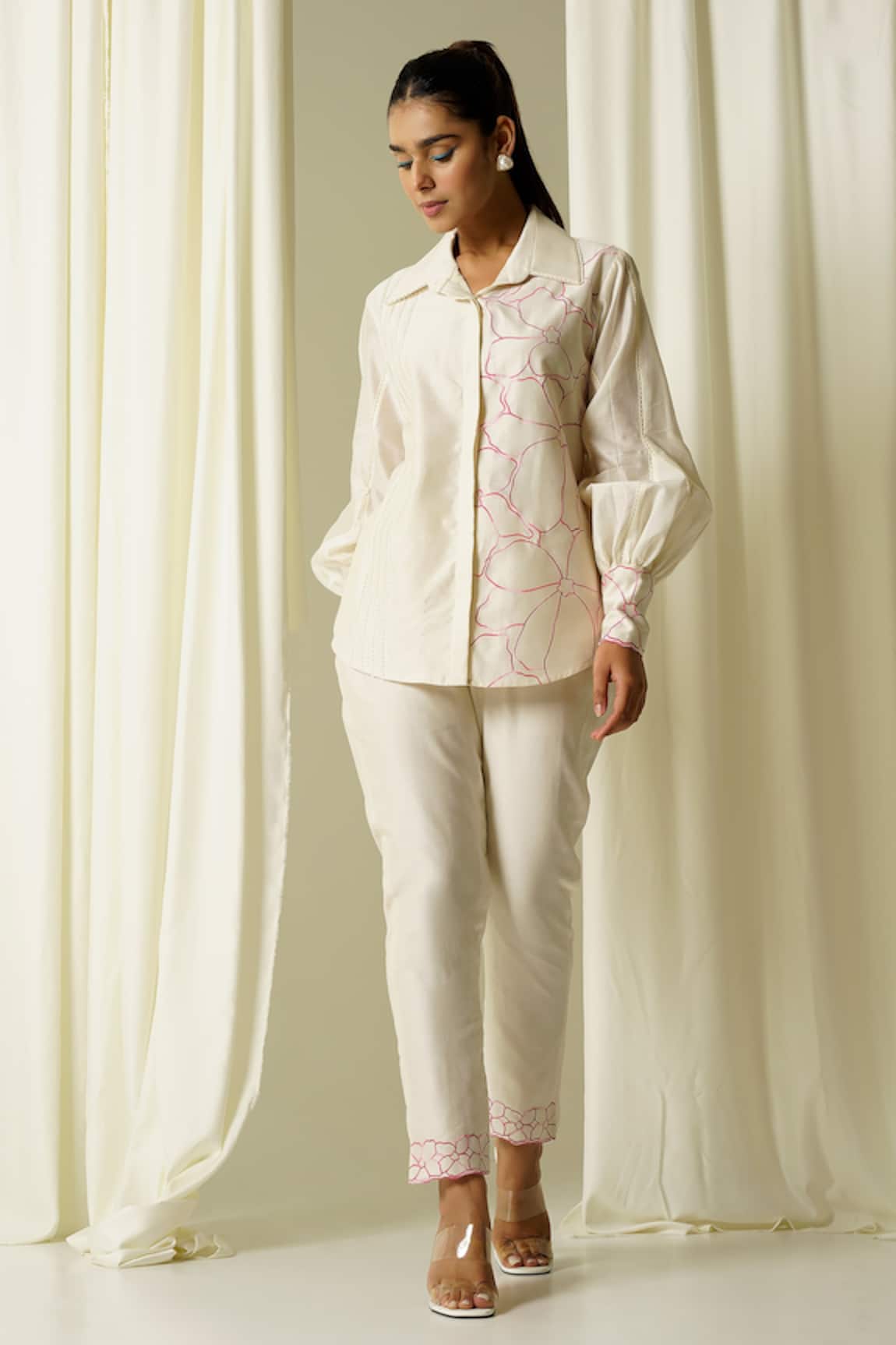 Sakshi Khetterpal Chanderi Shirt & Pant Set