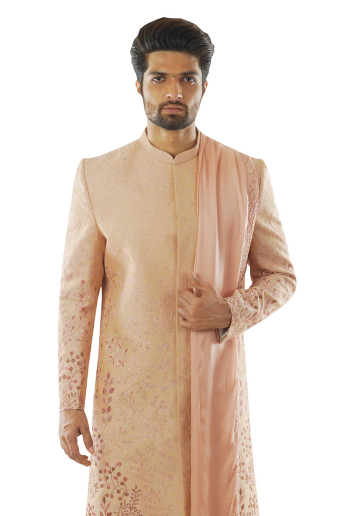 Smriti By Anju Agarwal Embroidered Sherwani Set