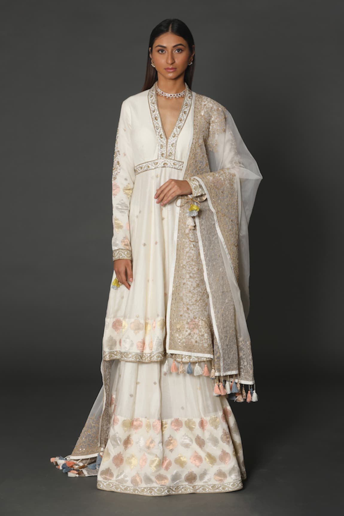 Rar Studio Embroidered Anarkali Set