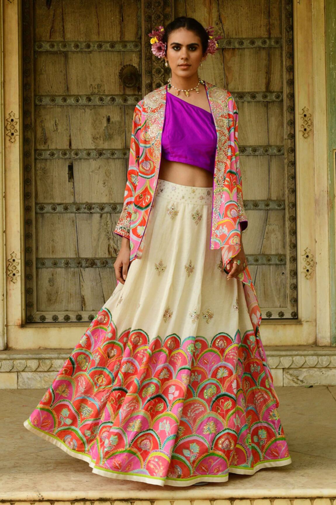 Swati Vijaivargie Nargis Cape & Lehenga Set