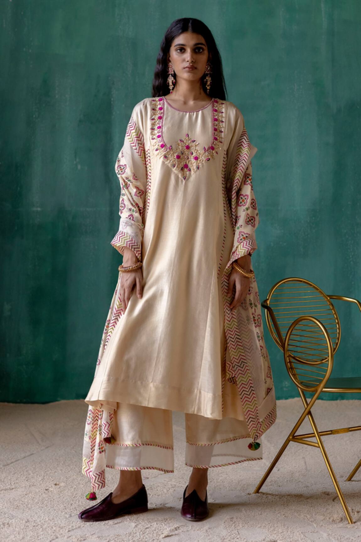 Amisha Kothari Leela Printed Kalidar Kurta Pant Set