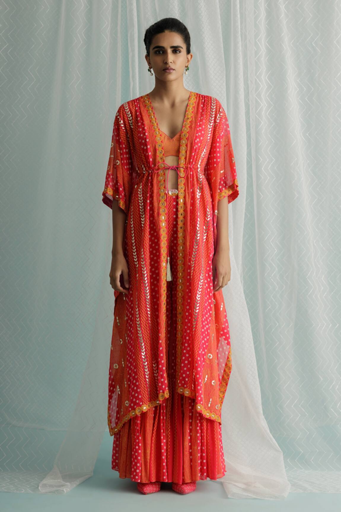 Surbhi Gupta Lilith Embroidered Kaftan & Sharara Set