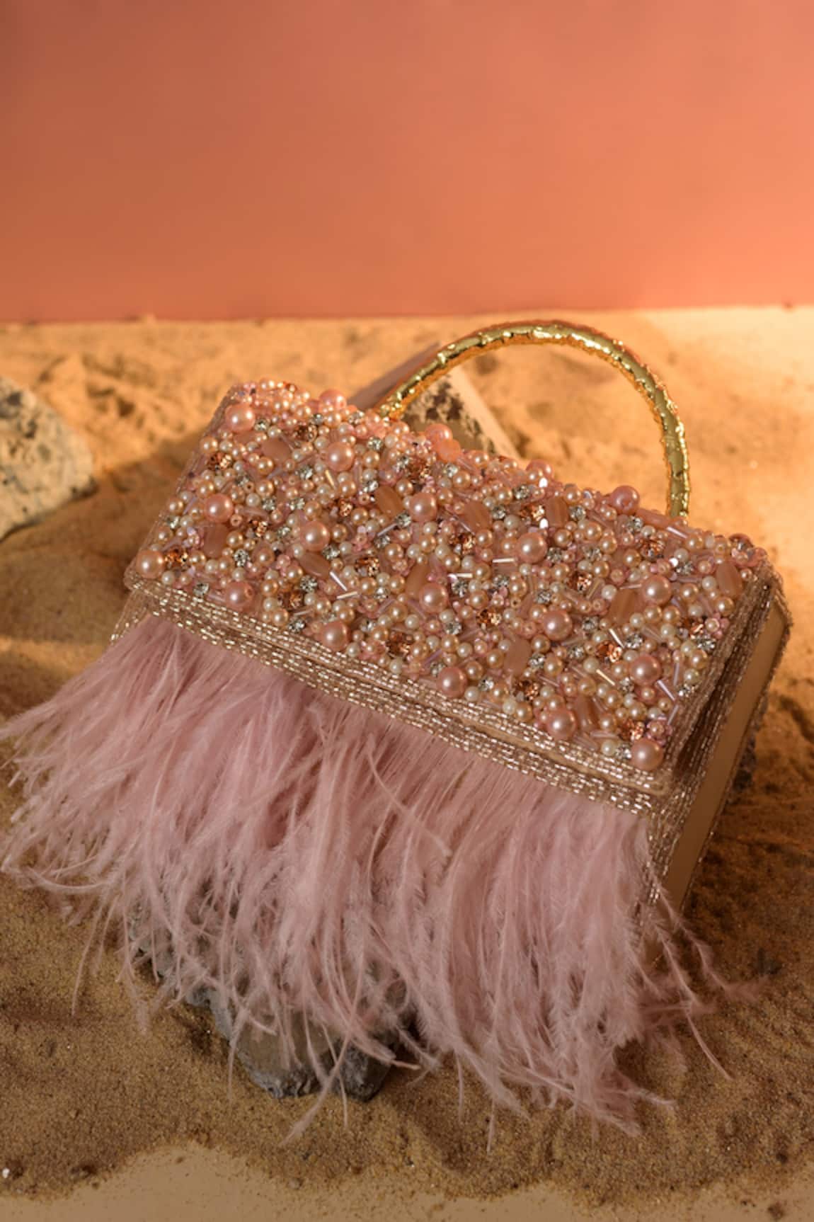 Be Chic Fiery Rectangle Shaped Box Clutch