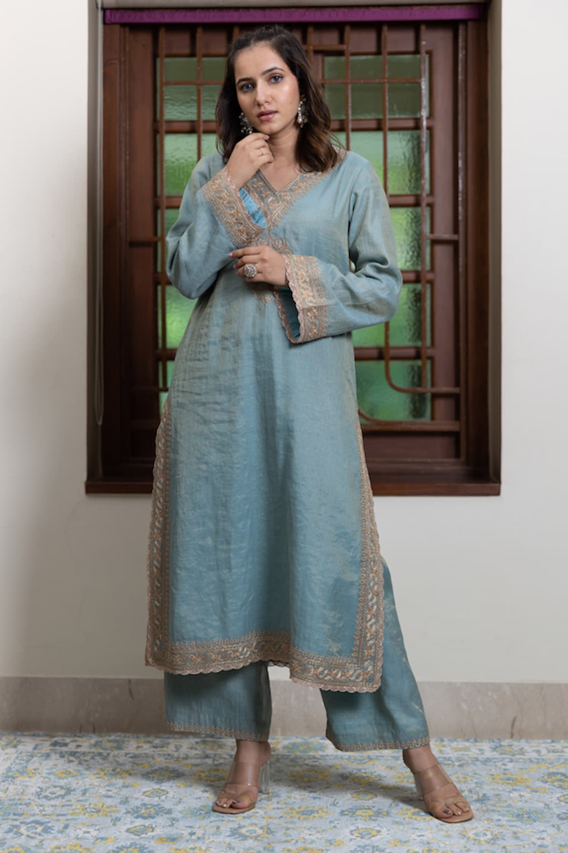 Maliha by Anar and Anoli Dori Embroidered Kurta And Pant Set