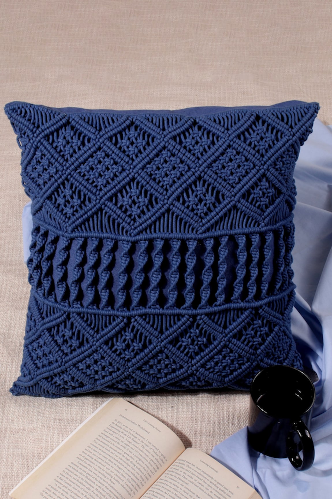 Khaabka Crochet Cotton Cushion Cover - Set of 2