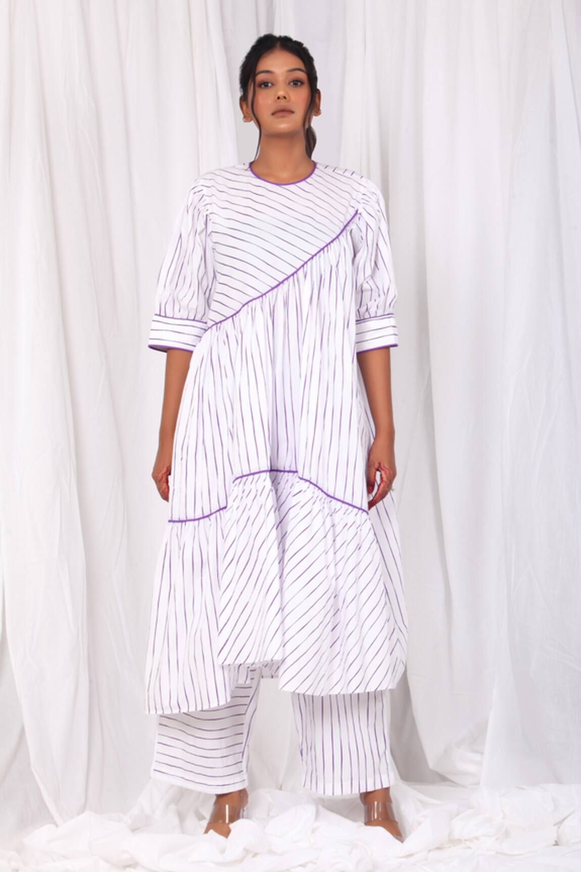 Khat Striped Print Kurta & Pant Set
