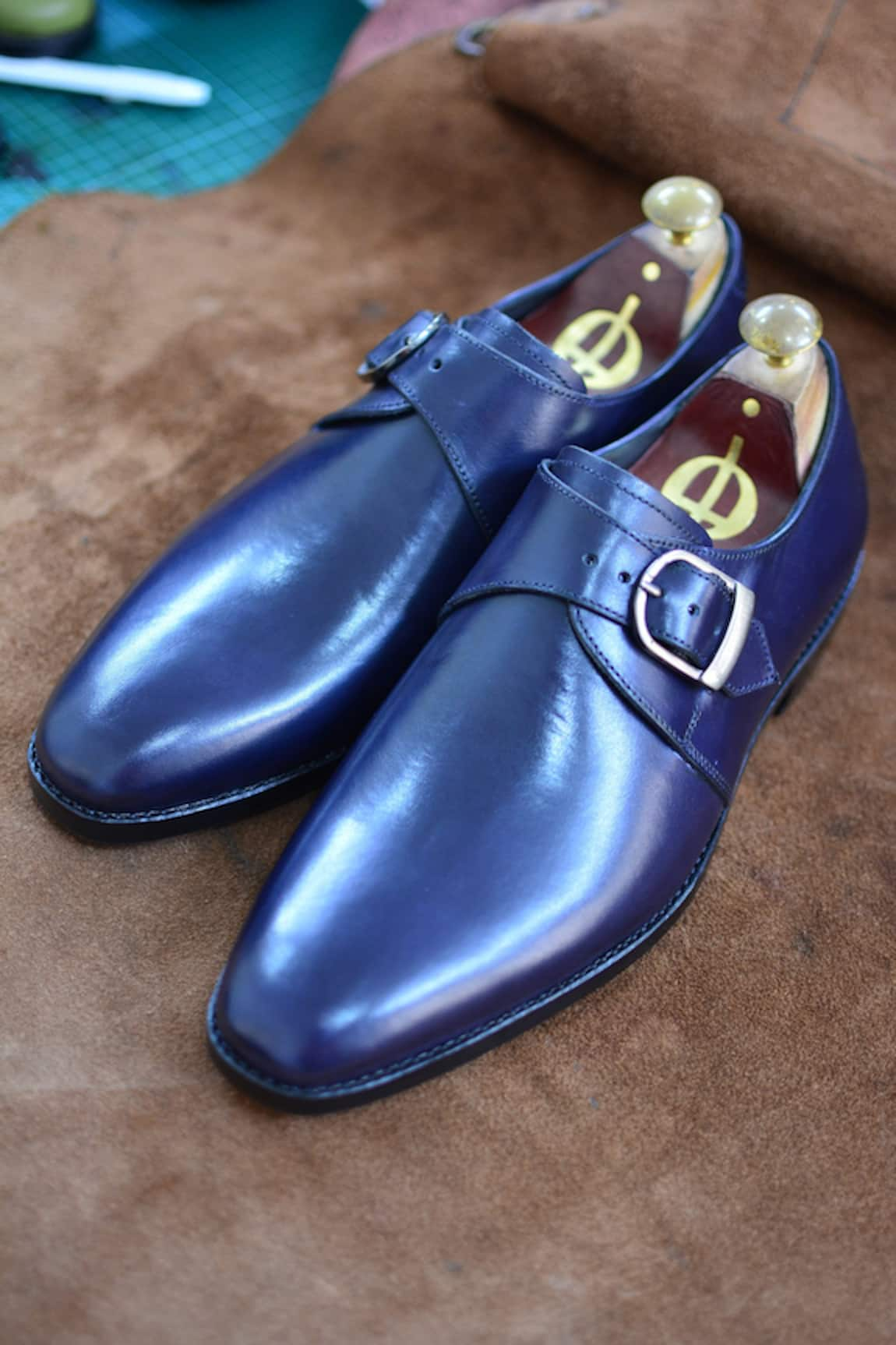 Oblum Handcrafted Single Monk Strap Shoes