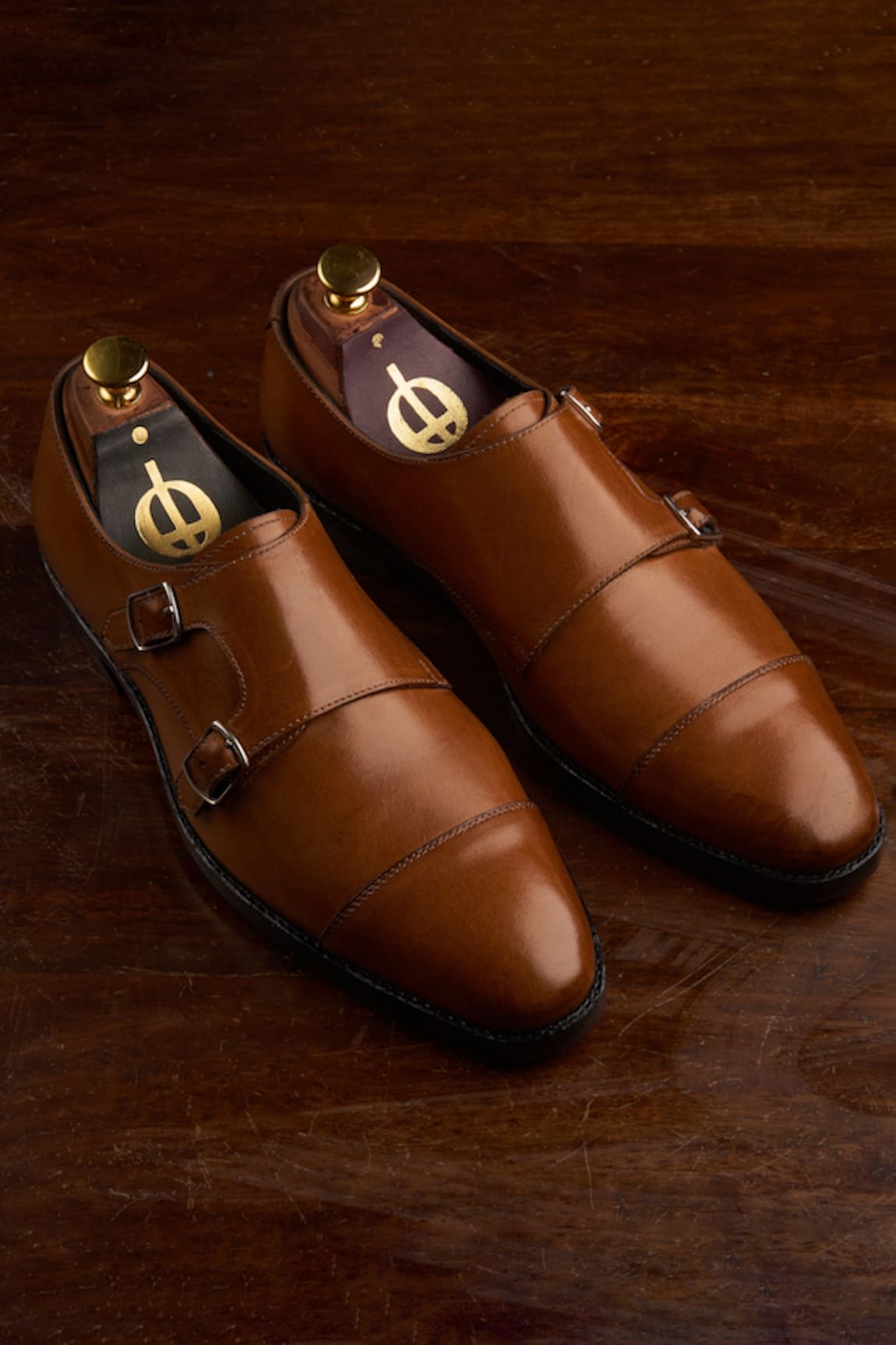 Oblum Handcrafted Double Monk Strap Shoes