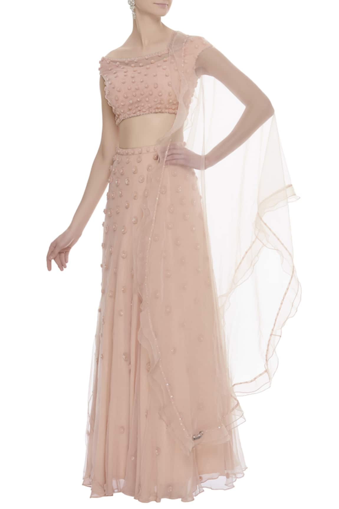 Arpan Vohra Floral Butti Embroidered Lehenga Set