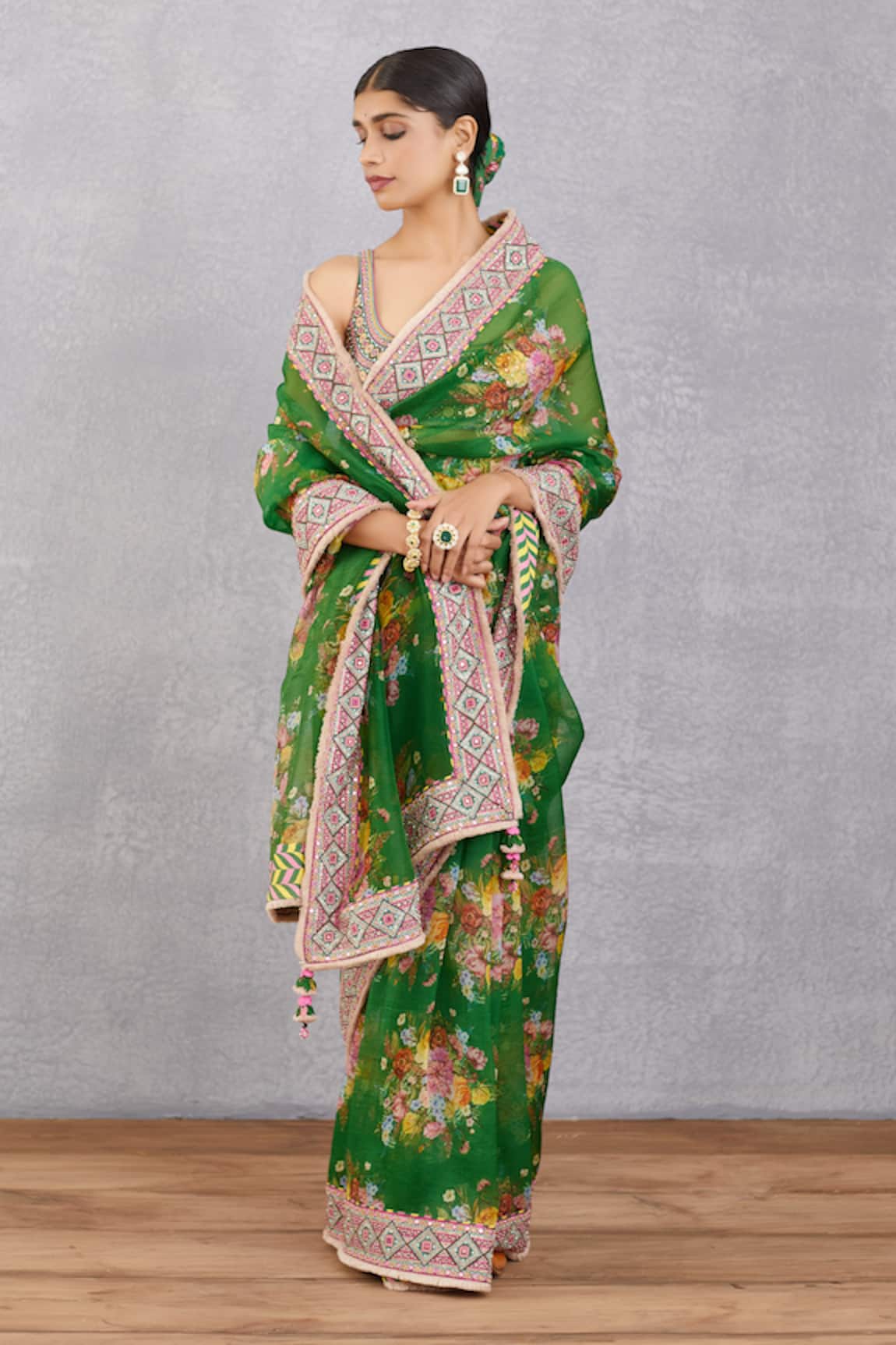 Torani Panna Zubaida Printed Saree 