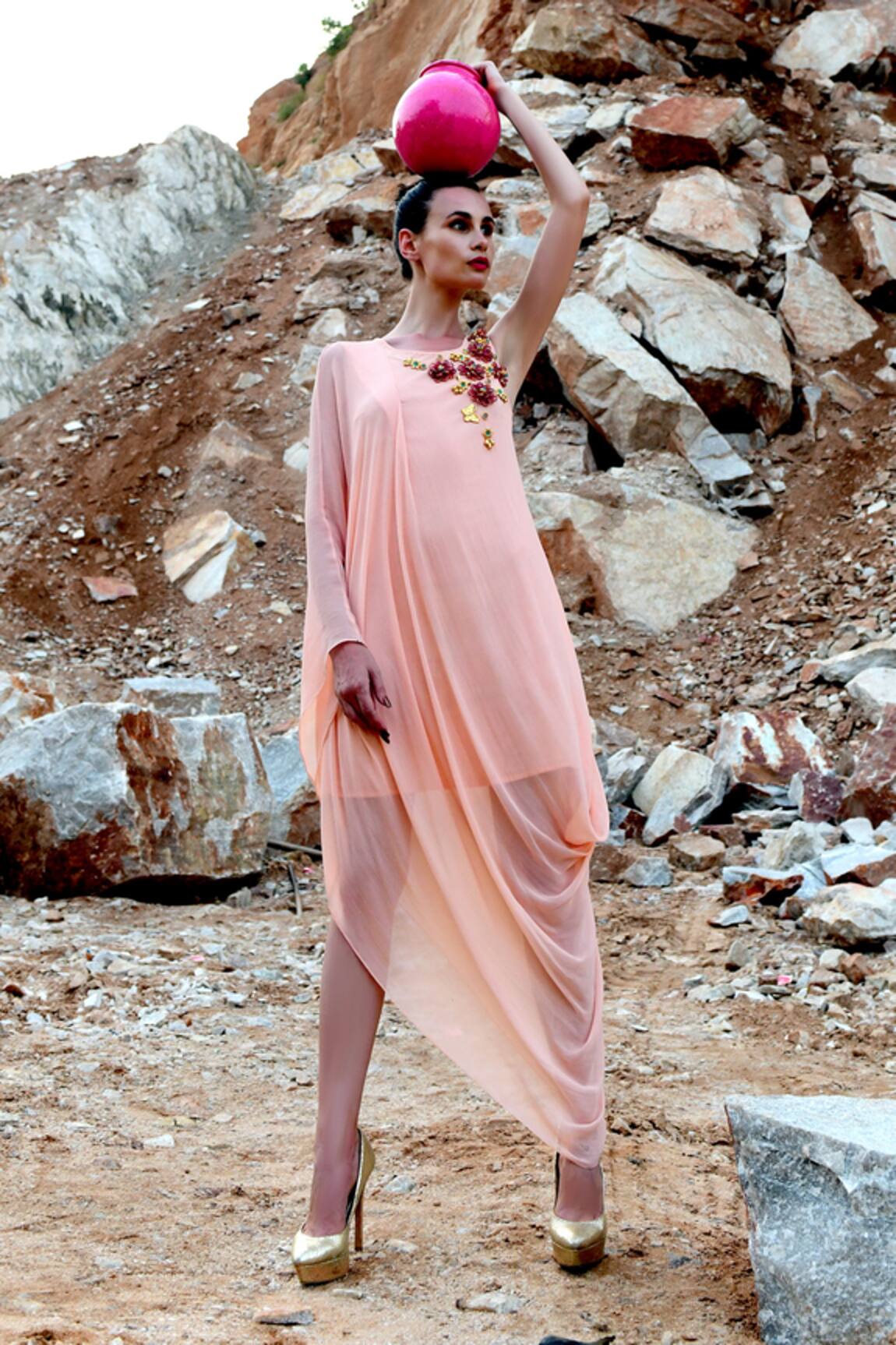 Xoxo Apurva 3D Embroidered Draped Tunic  