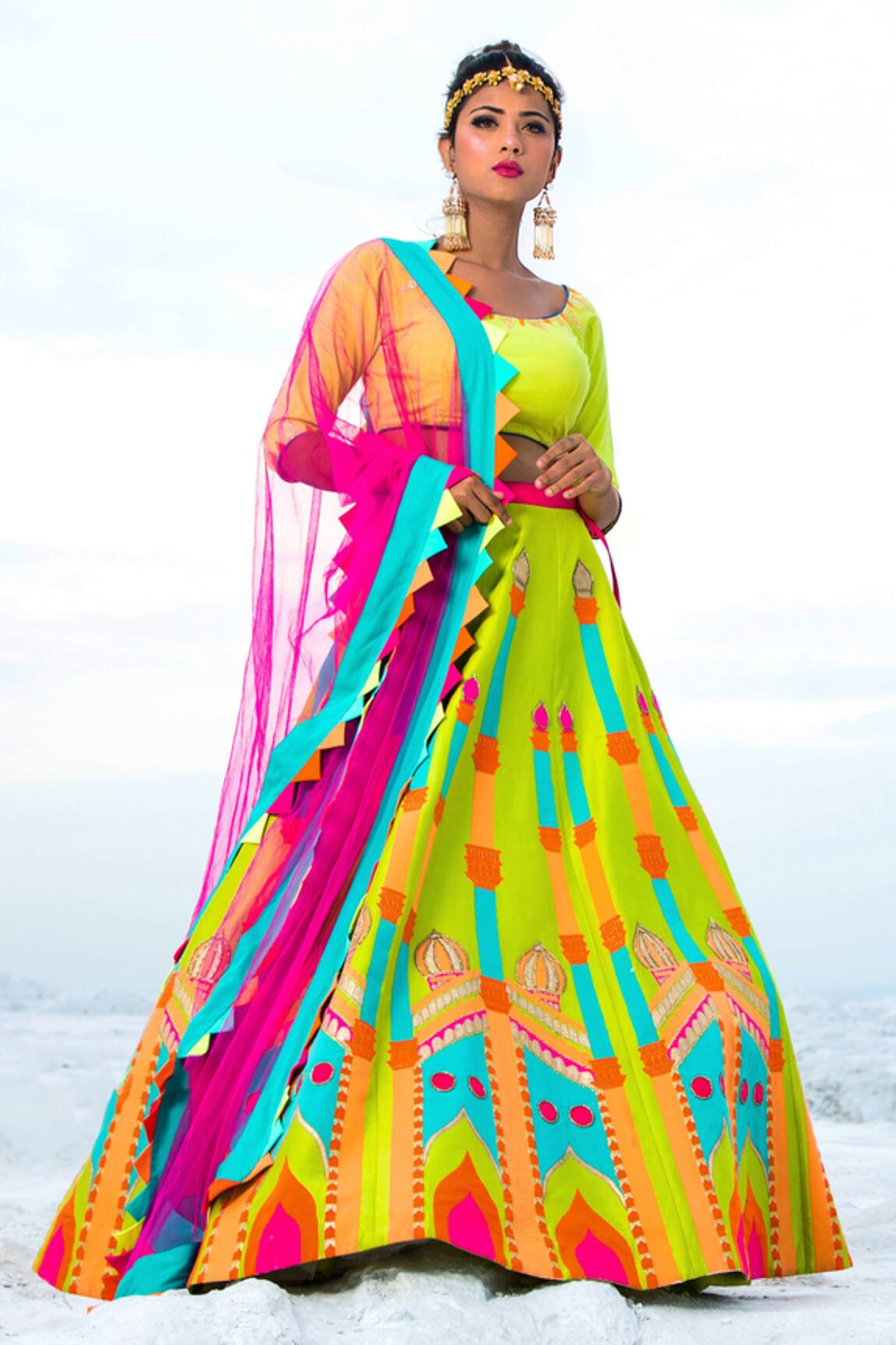 Xoxo Apurva Embroidered Chanderi Lehenga Set