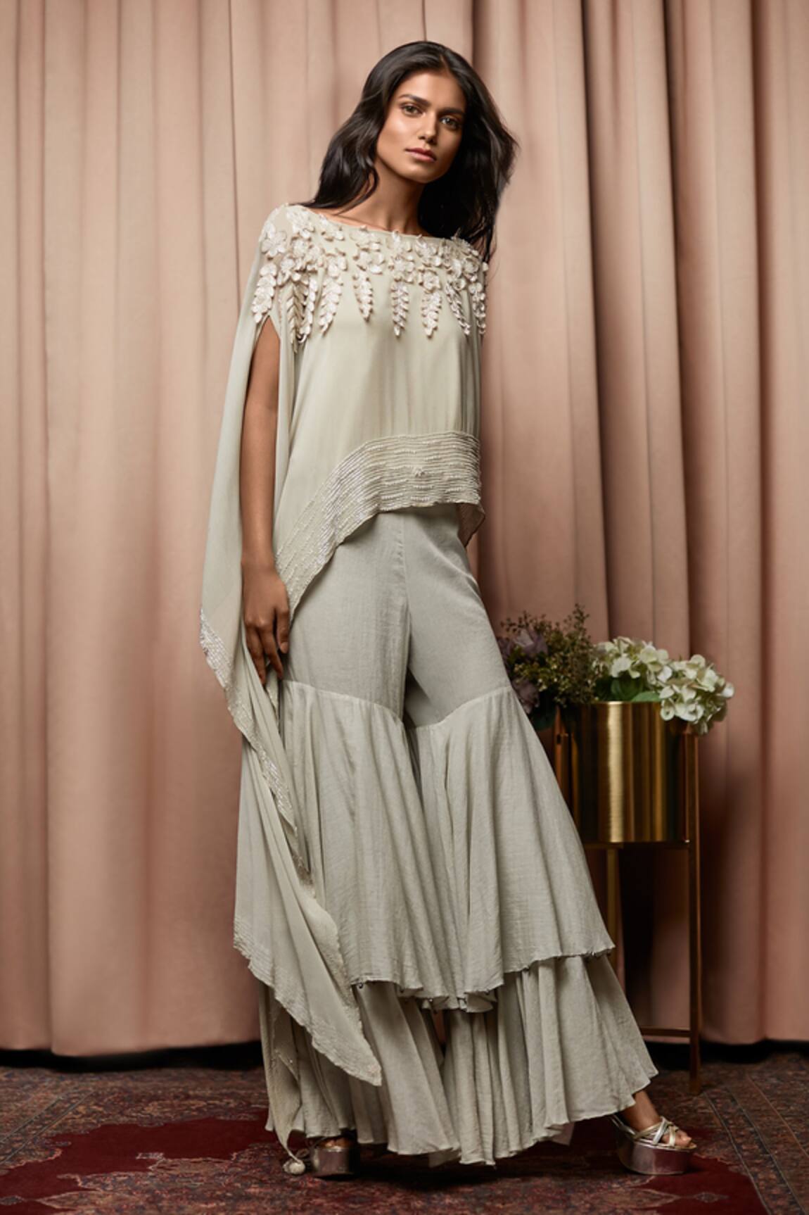 Nandita Thirani Embroidered Kurta & Sharara Set