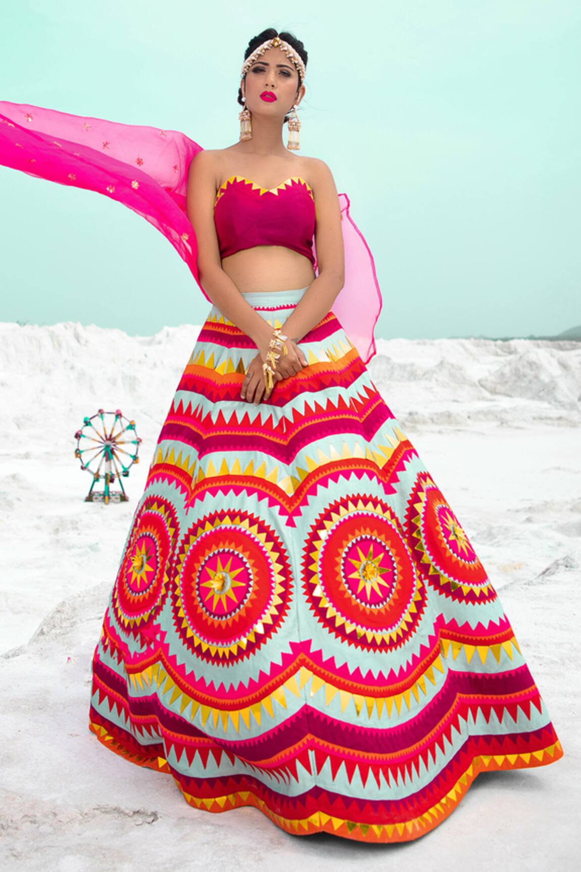 Xoxo Apurva Embroidered Chanderi Lehenga Set