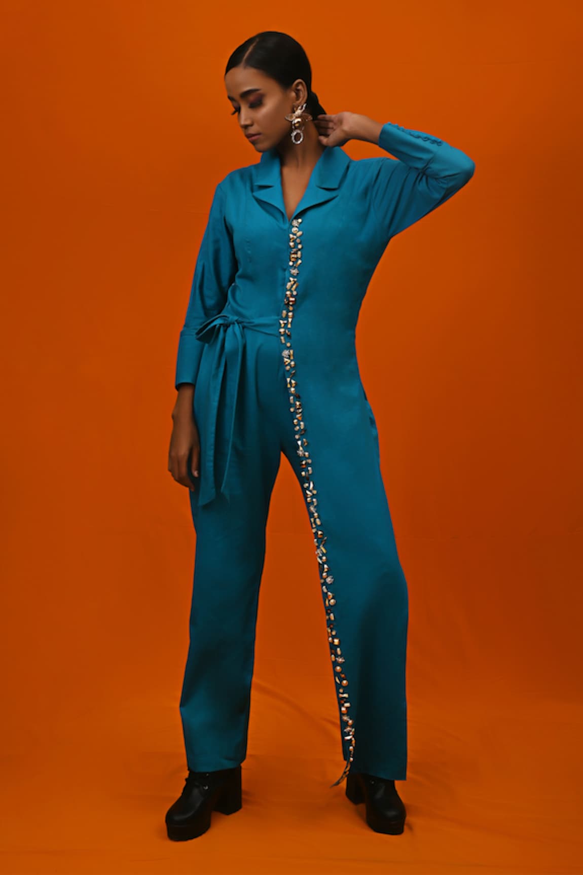 XOXO Apurva Wrap Jumpsuit with Mask