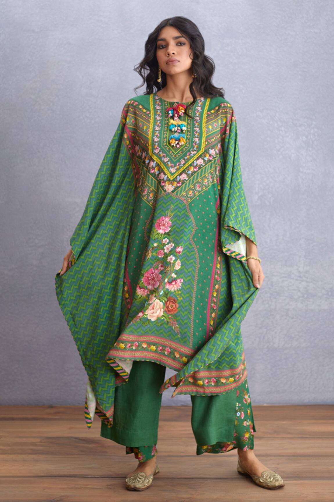 Torani Panna Nazreen Kaftan & Pant Set 