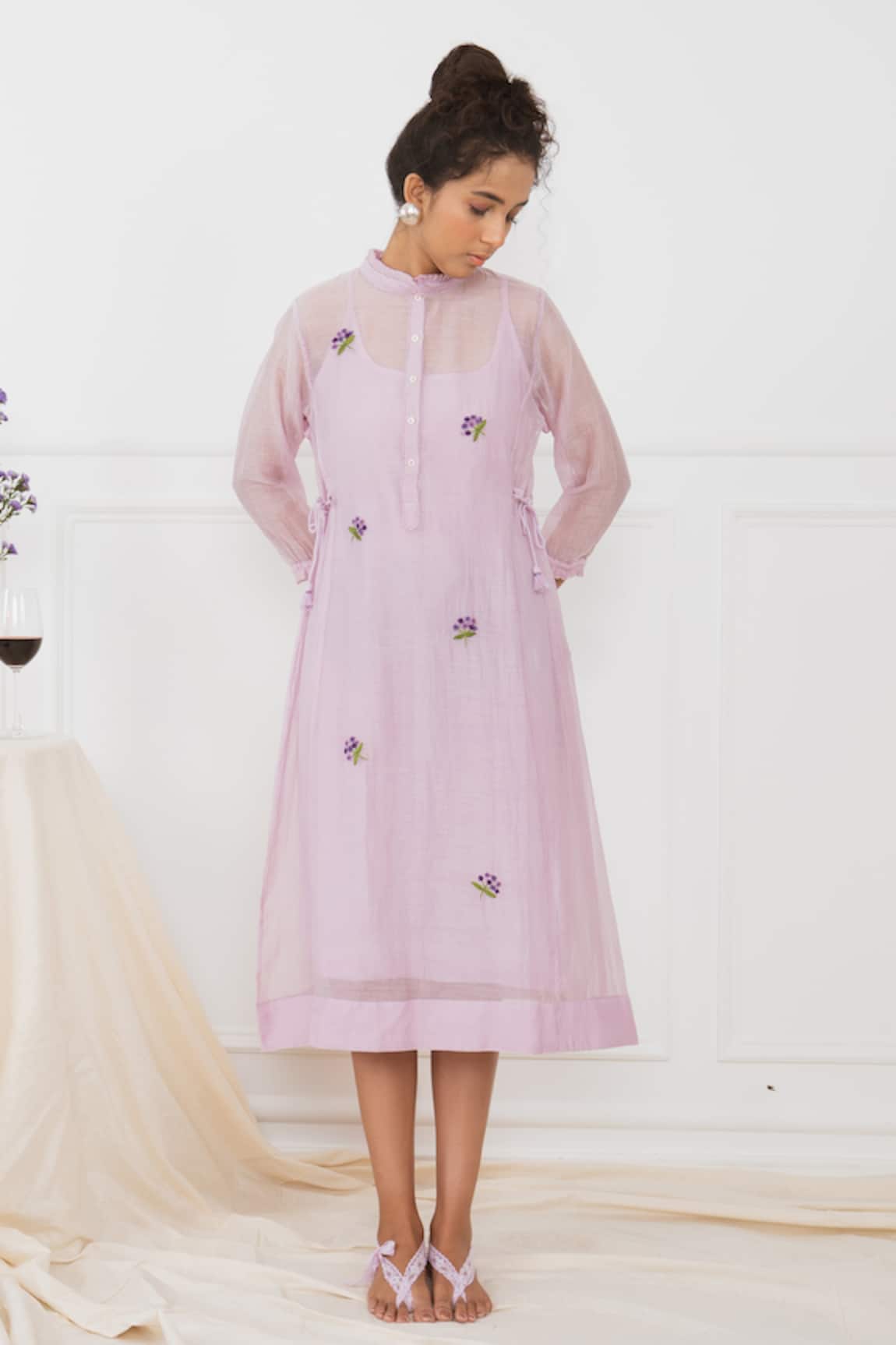 Dhaari Handwoven Midi Dress