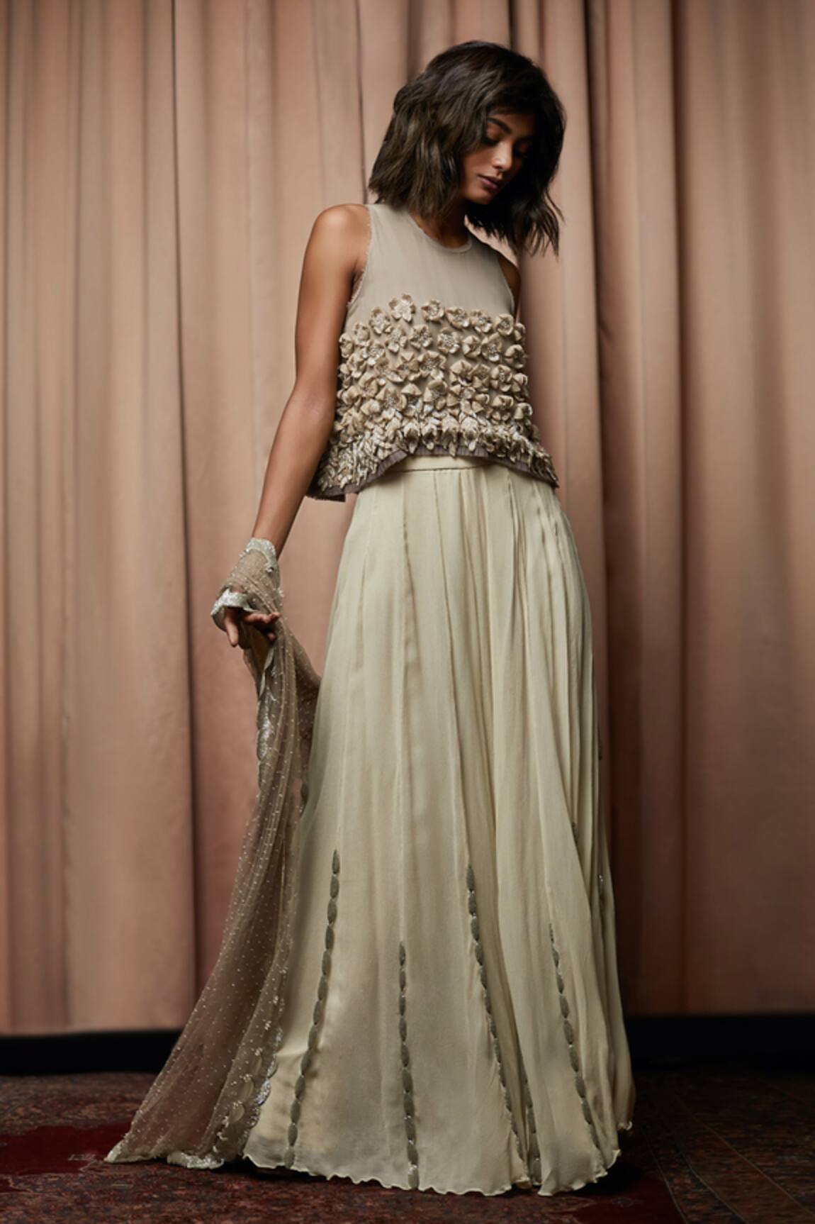 Nandita Thirani Embroidered Top & Gharara Set