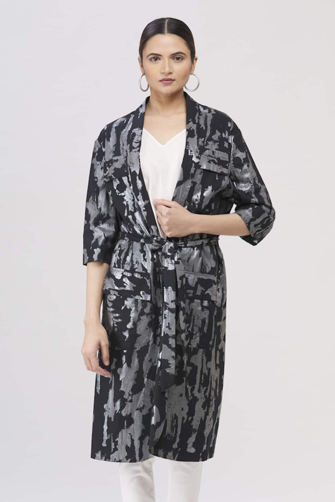 I AM Trouble By KC Foil Print Jacket 