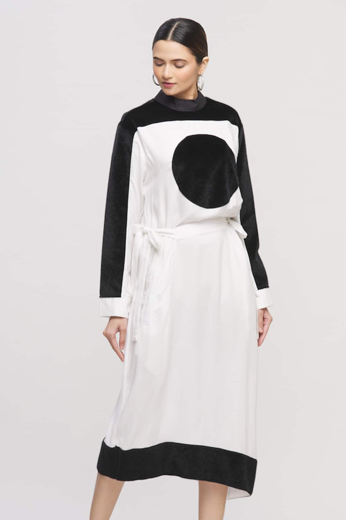 I AM Trouble By KC Panelled Asymmetric Colorblock Dress 