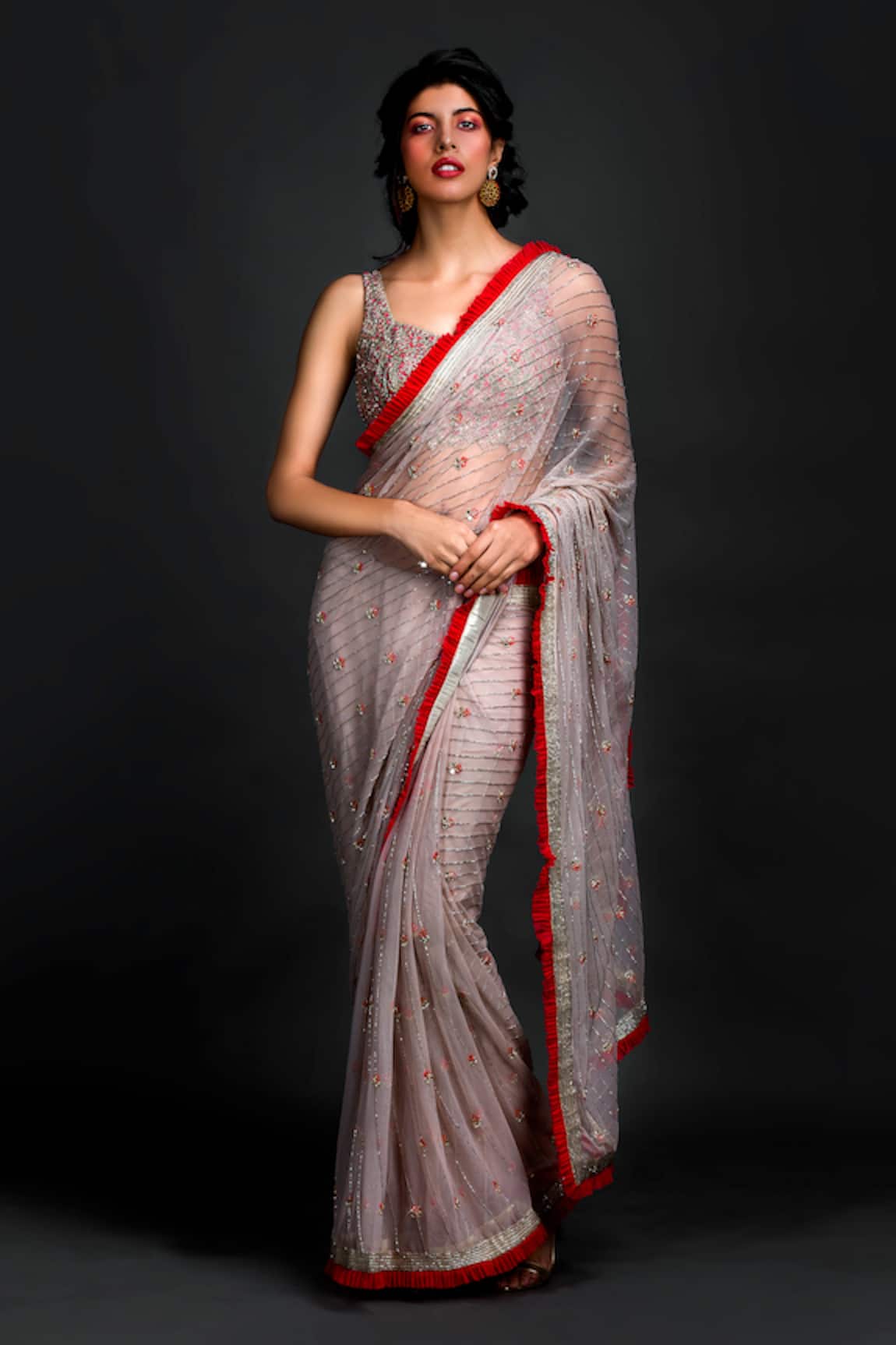 Izzumi Mehta Embroidered Saree with Blouse