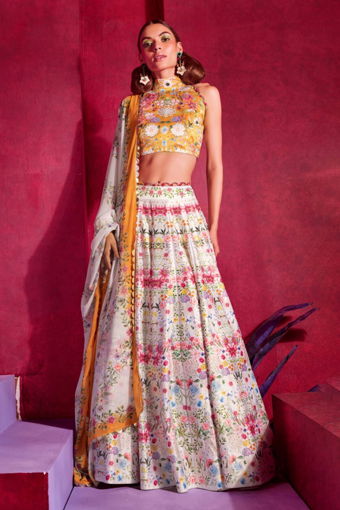 Limerick By Abirr N' Nanki Remi Printed Lehenga Set 