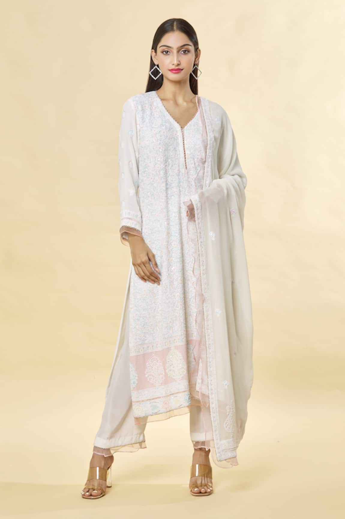 Romaa Chikankari Embroidered Kurta Set