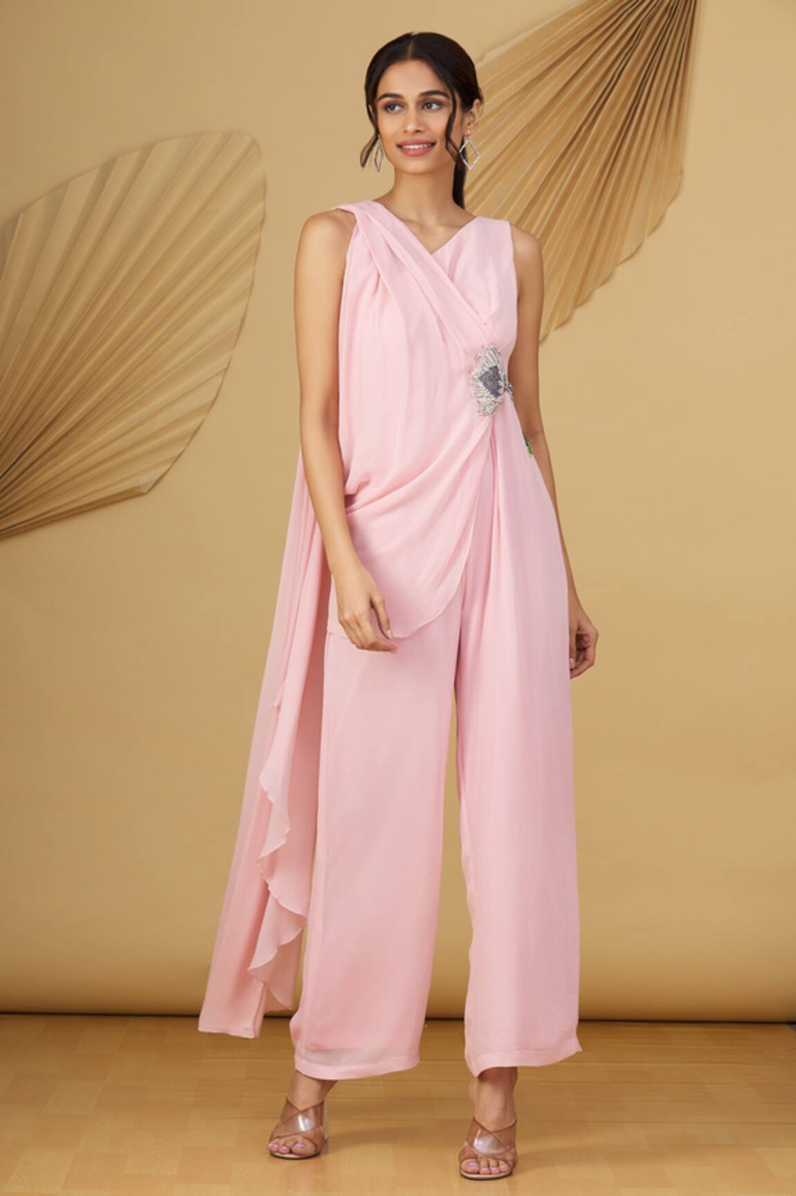 Rajat K Tangri Pre-Draped Jumpsuit Saree