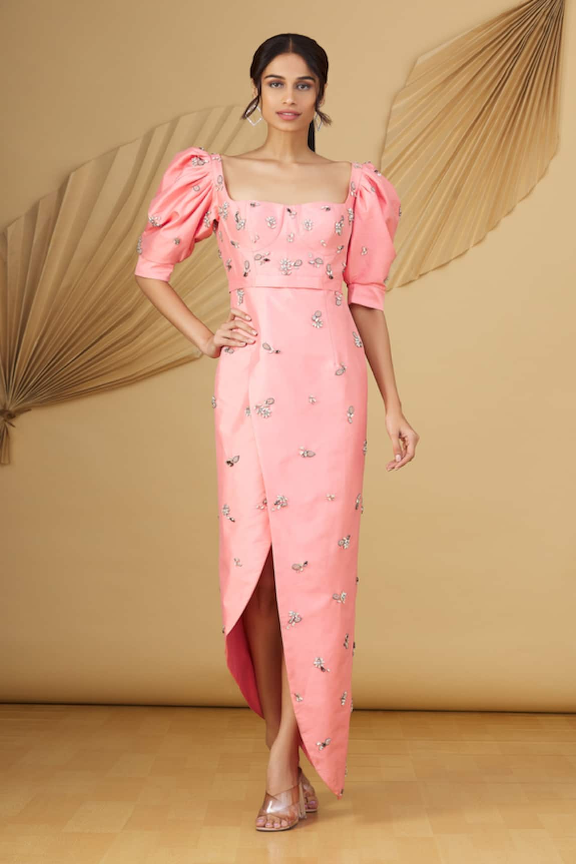 Rajat K Tangri Crystal Embellished Dress