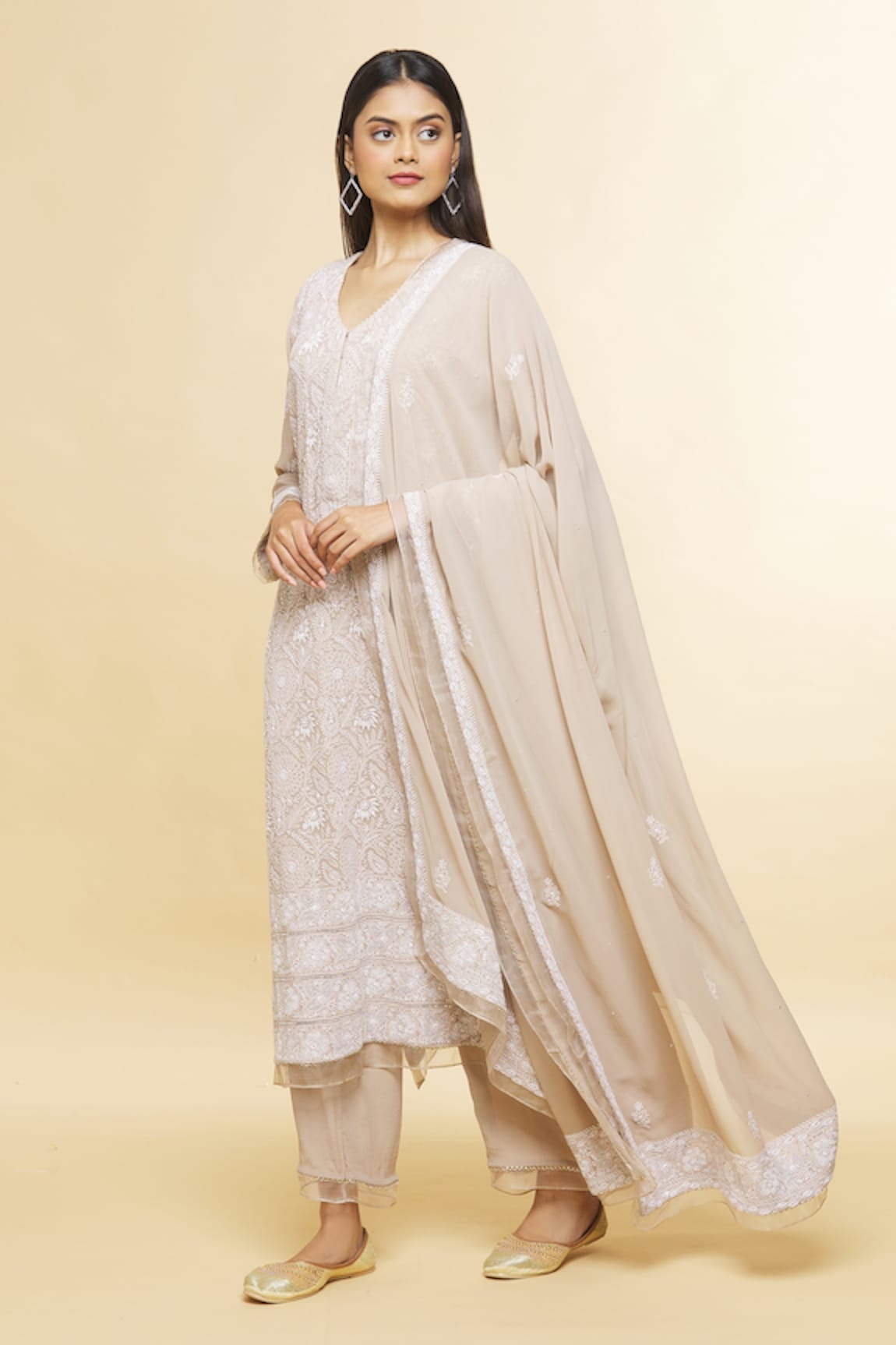 Romaa Chikankari Embroidered Kurta Set