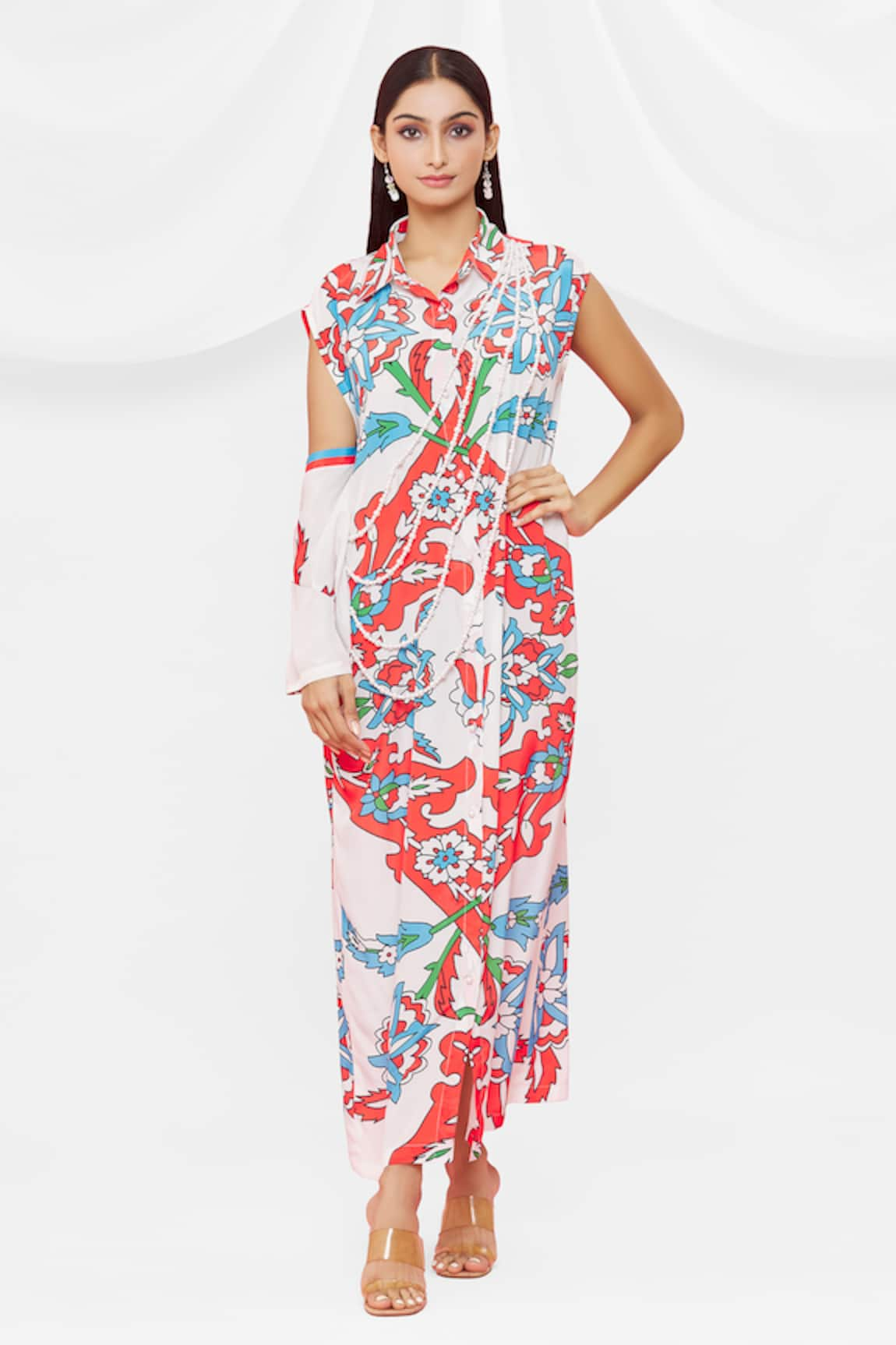 Pria Kataria Puri Floral Pattern Shirt Dress