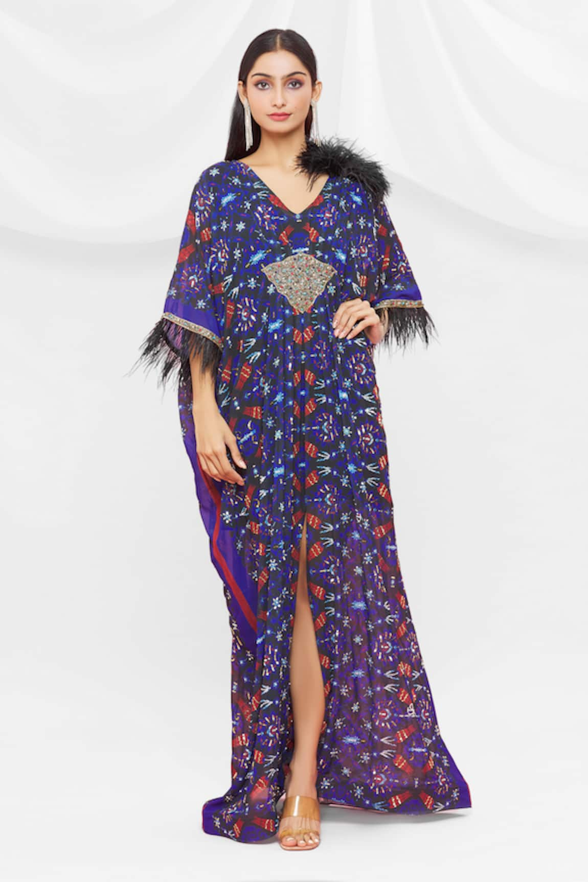 Pria Kataria Puri Floral Pattern Pleated Kaftan