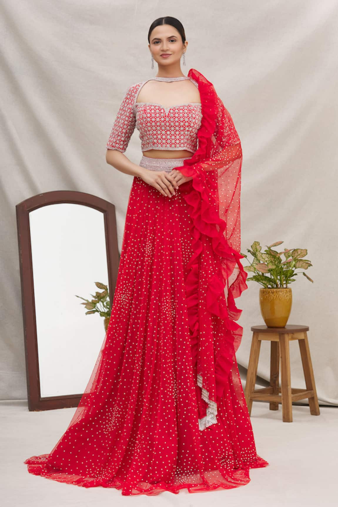 Ekta Singh Embroidered Bridal Lehenga Set