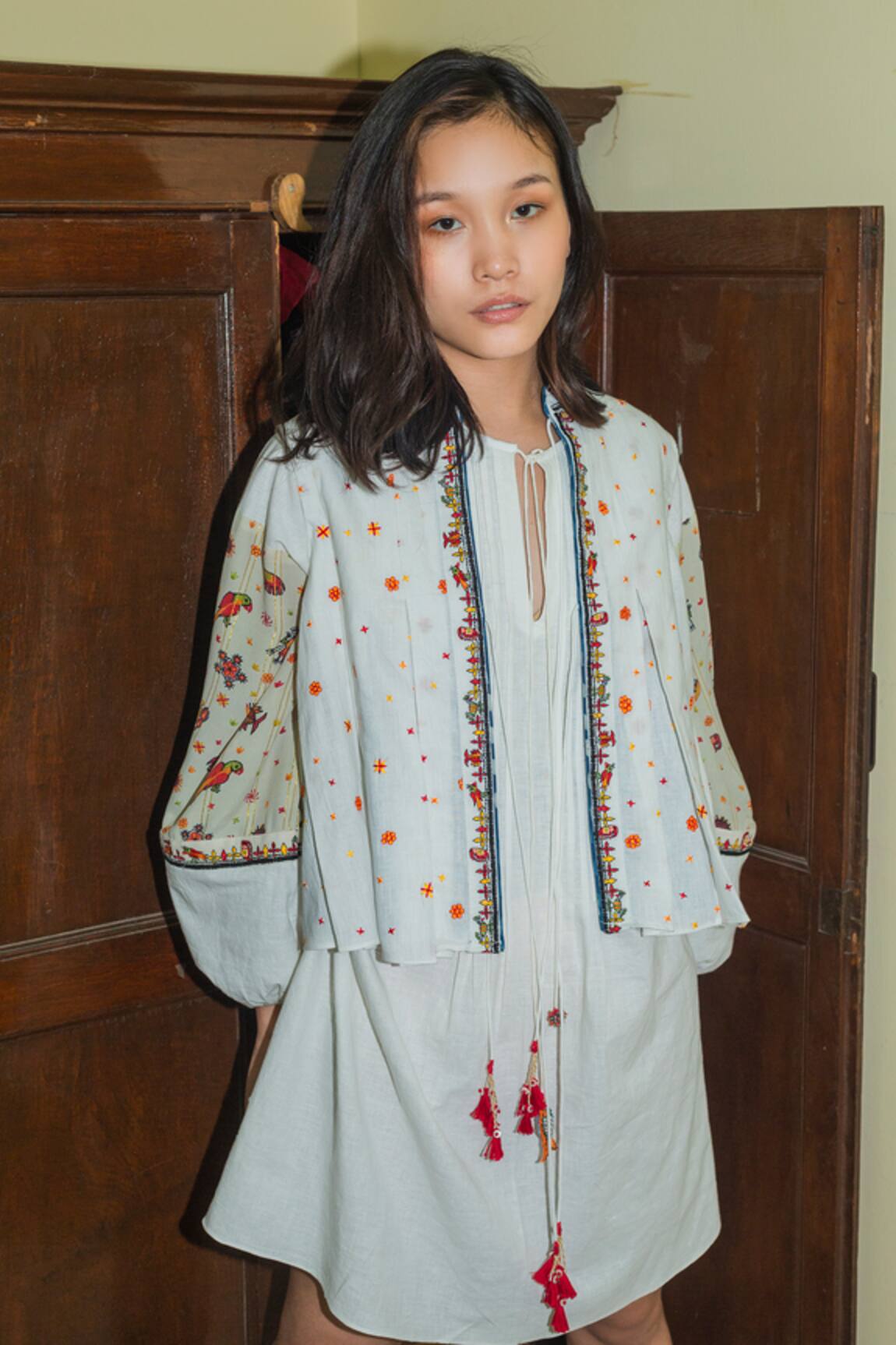 Nikasha Embroidered Cotton Jacket
